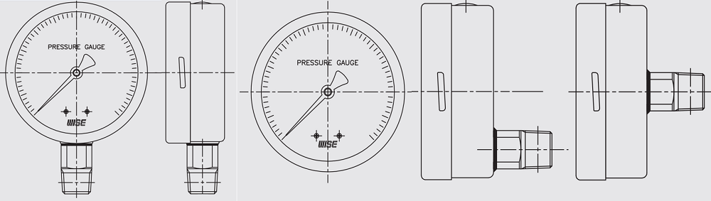 Đồng hồ áp suất Wise P259 9 Đồng hồ áp suất P258 - 1