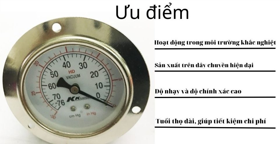 Đồng hồ áp suất KK Gauges chân sau có ưu điểm gì?