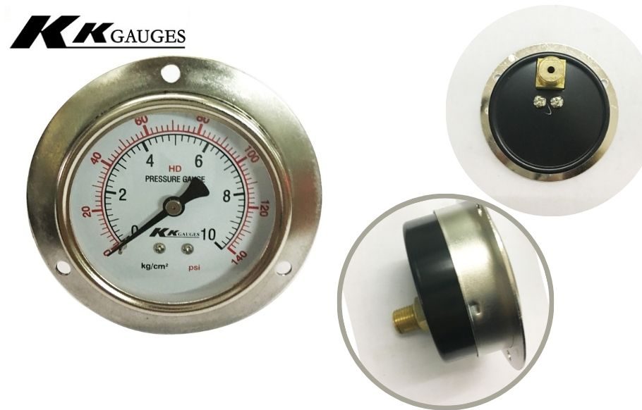 Tổng quan về đồng hồ áp suất KK Gauges chân sau