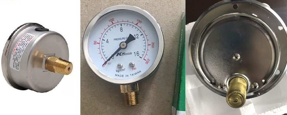 Đồng hồ áp suất KK Gauges vỏ inox, chân đồng sử dụng kiểu kết nối nào?