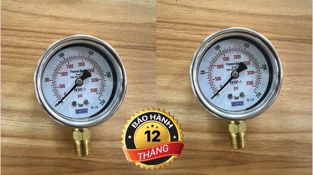 Yamaki 0-250 bar 3 Đặc điểm của đồng hồ áp suất yamaki 0-250 bar