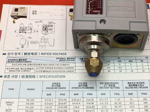 Công tắc áp suất Autosigma HS-206 6 Công tắc áp suất HS206 Autosigma