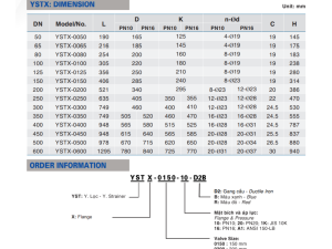 Lọc y Shinyi DN350 7 Kích Thước Lọc y Shinyi DN350