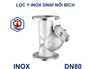 Lọc y inox DN80 nối bích