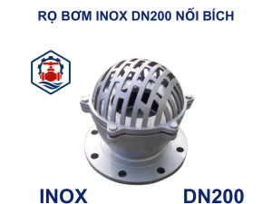 Rọ bơm inox DN200 nối bích