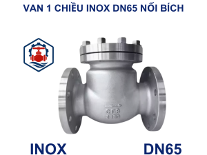 Van 1 chiều lá lật inox DN65 nối bích