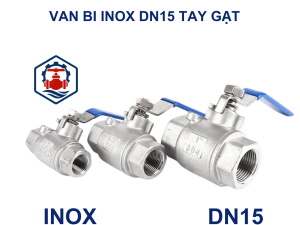 Van bi inox DN15 tay gạt