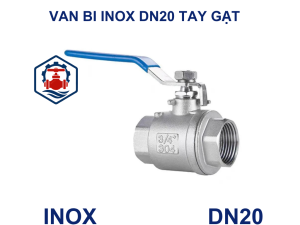 Van bi inox DN20 tay gạt