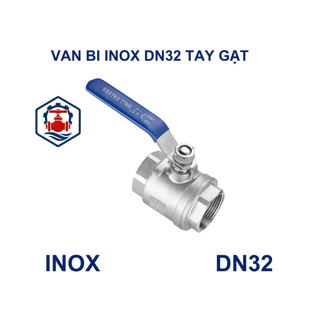 Van bi inox DN32 tay gạt 11 Van bi inox DN32 tay gạt