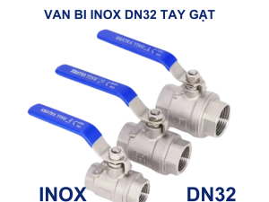 Van bi inox DN32 tay gạt 6 Van bi inox DN32 tay gạt