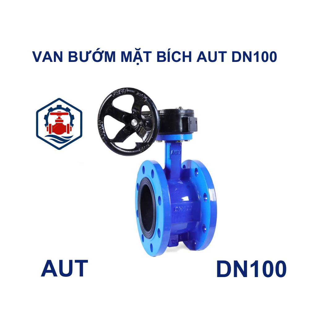 Van bướm mặt bích AUT DN100 10 Van bướm mặt bích AUT DN100