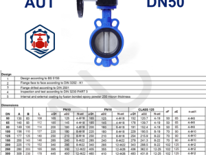 Van bướm tay quay AUT DN50 7 Van bướm tay quay AUT DN50