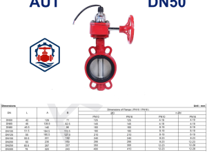 Van bướm tín hiệu điện AUT DN50