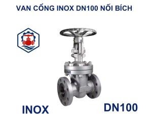Van cổng inox DN100 nối bích