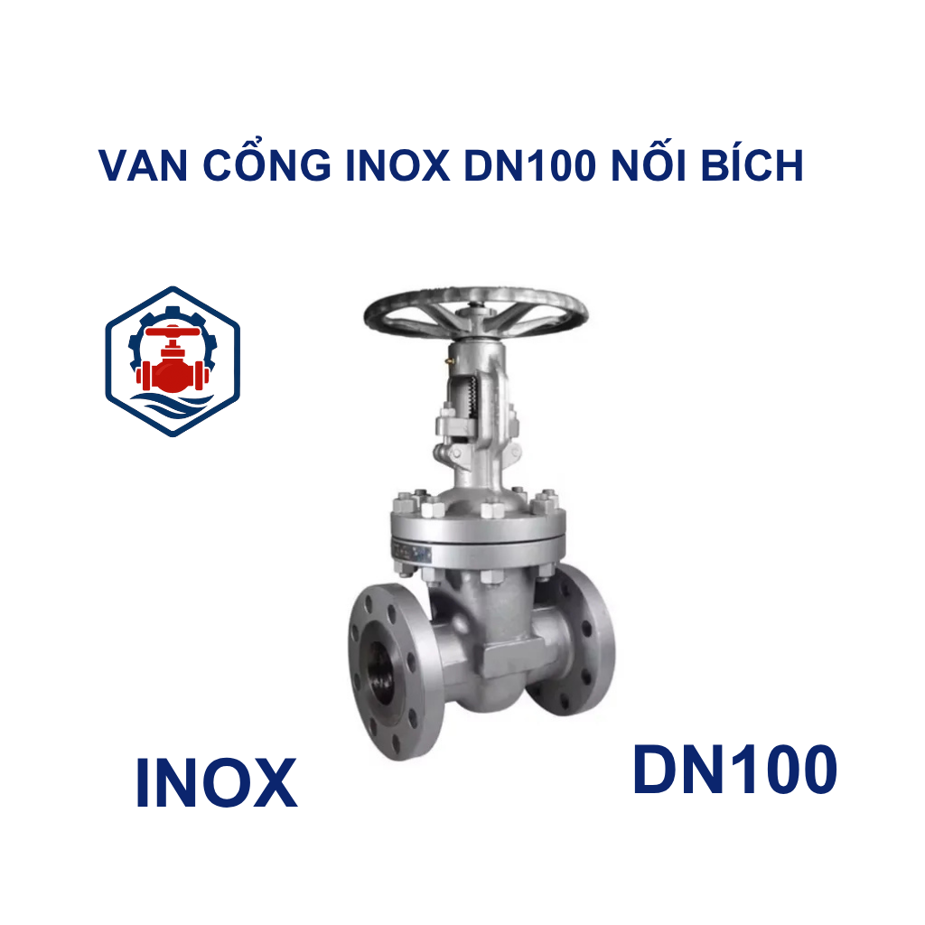 Van cổng inox DN100 nối bích 11 Van cổng inox DN100 nối bích