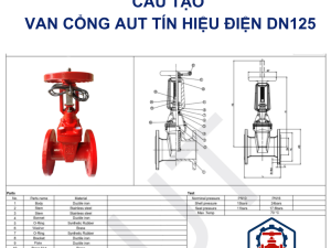 Van cổng tín hiệu điện AUT DN125 8 Cấu Tạo Van cổng tín hiệu điện AUT DN125