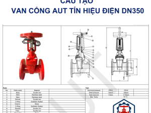 Cấu TạoVan cổng tín hiệu điện AUT DN350