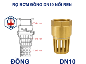 Rọ bơm đồng DN10 nối ren