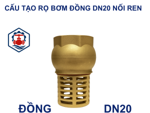 Rọ bơm đồng DN20 nối ren