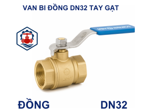 Van bi đồng DN32 tay gạt 7 Van bi đồng DN32 tay gạt