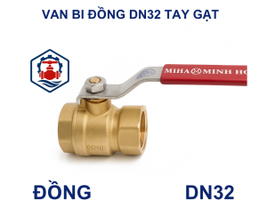 Van bi đồng DN32 tay gạt 11 Van bi đồng DN32 tay gạt