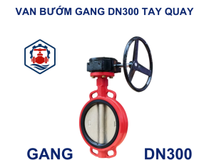 Van bướm gang DN300 tay quay 5 Van bướm gang DN300 tay quay