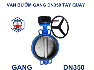 Van bướm gang DN350 tay quay