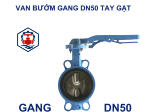 Van bướm gang DN50 tay gạt