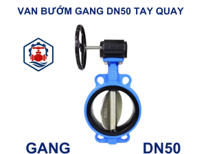 Van bướm gang DN50 tay quay