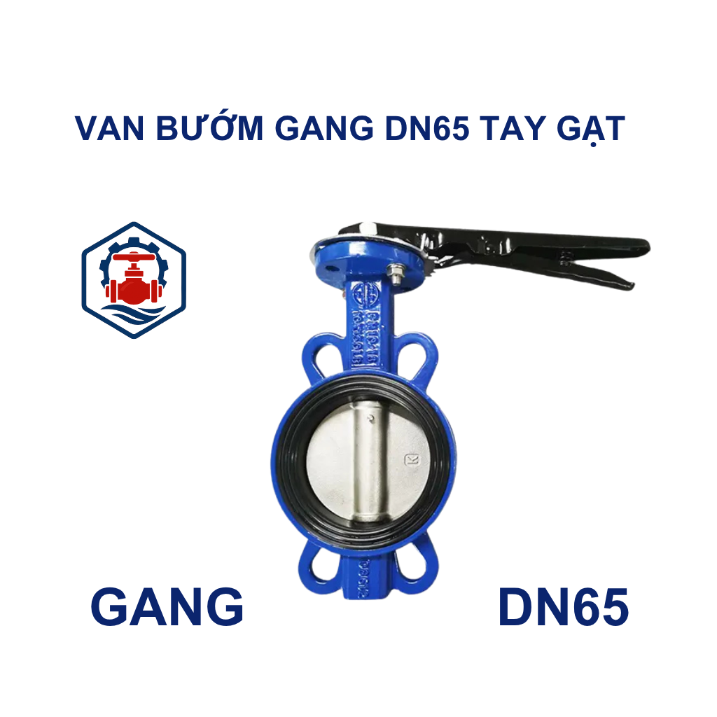 Van bướm gang DN65 tay gạt 12 Van bướm gang DN65 tay gạt