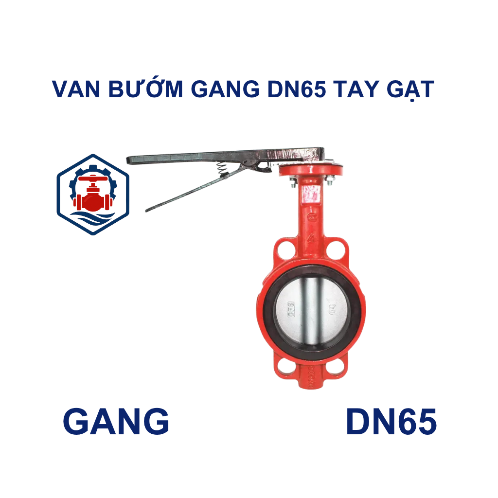Van bướm gang DN65 tay gạt 13 Van bướm gang DN65 tay gạt