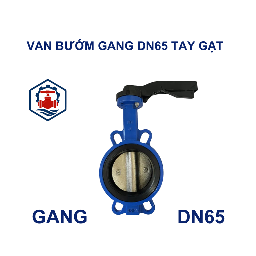 Van bướm gang DN65 tay gạt 16 Van bướm gang DN65 tay gạt