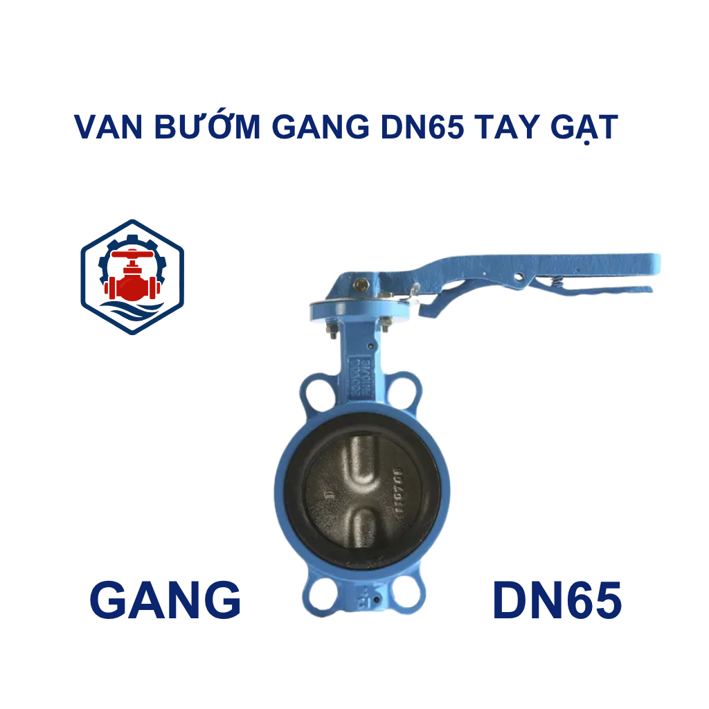 Van bướm gang DN65 tay gạt 15 Van bướm gang DN65 tay gạt
