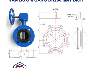 Van bướm mặt bích DN200 8 Cấu Tạo Van bướm mặt bích DN200