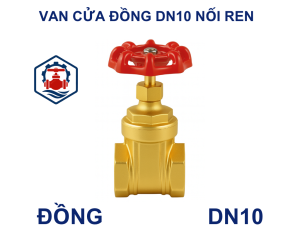 Van cửa đồng DN10 nối ren
