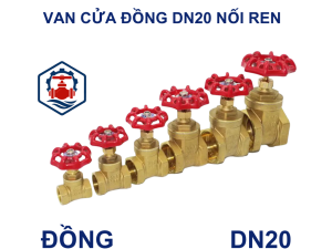Van cửa đồng DN20 nối ren 7 Van cửa đồng DN20 nối ren