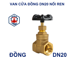 Van cửa đồng DN20 nối ren 10 Van cửa đồng DN20 nối ren