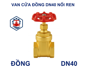 Van cửa đồng DN40 nối ren