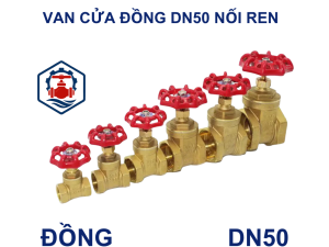 Van cửa đồng DN50 nối ren 7 Van cửa đồng DN50 nối ren