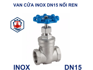 Van cửa inox DN15 nối ren