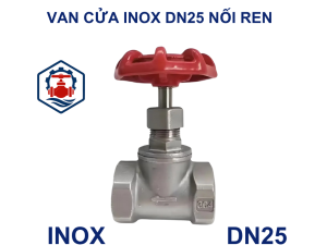 Van cửa inox DN25 nối ren