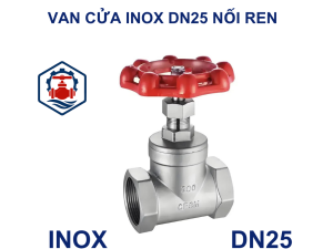 Van cửa inox DN25 nối ren