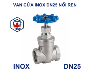 Van cửa inox DN25 nối ren