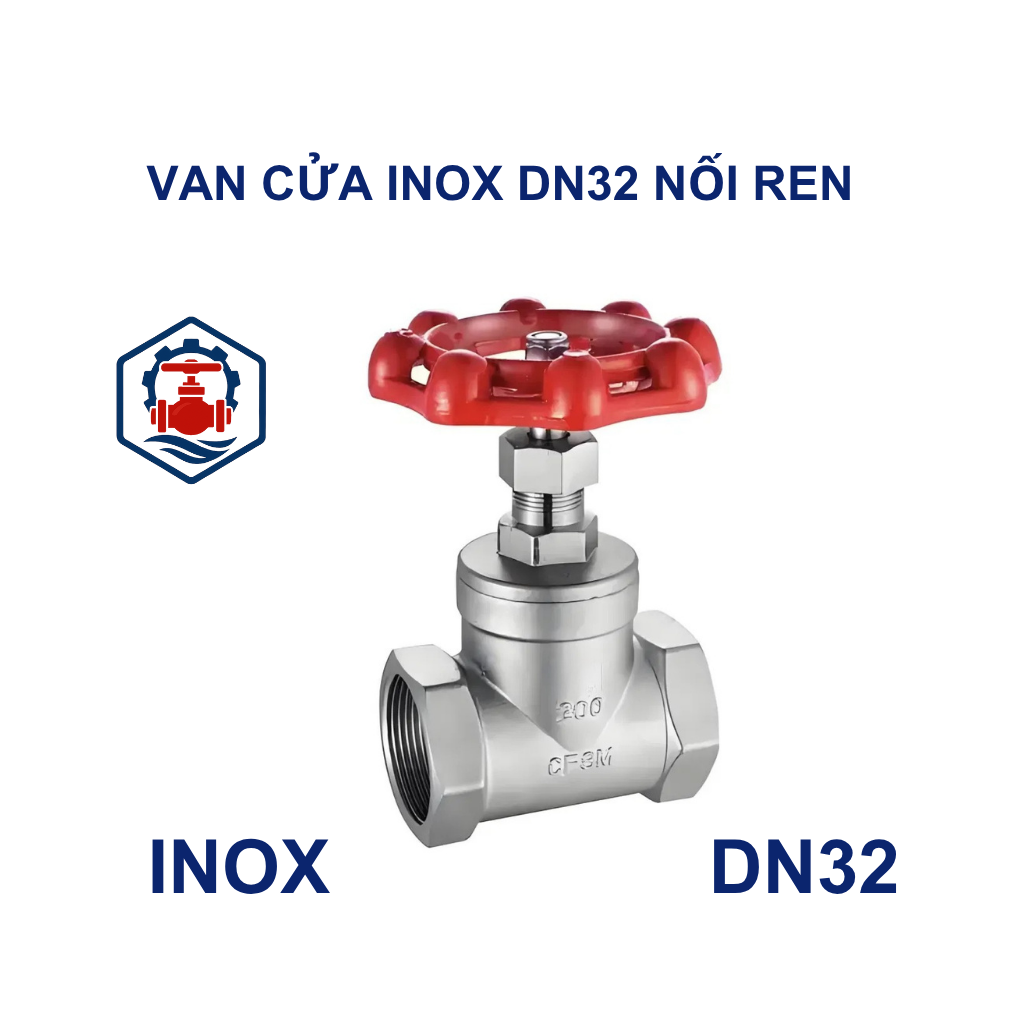 Van cửa inox DN32 nối ren 11 Van cửa inox DN32 nối ren