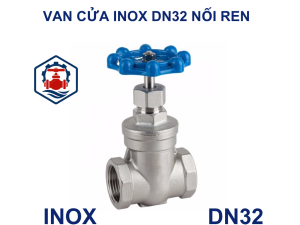 Van cửa inox DN32 nối ren 7 Van cửa inox DN32 nối ren