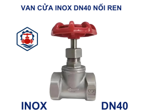 Van cửa inox DN40 nối ren