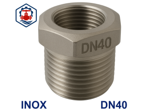 Lơ thu ren inox DN40