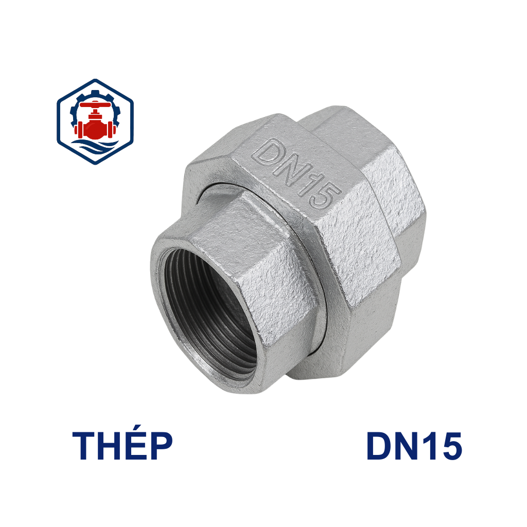 Rắc co ren mạ kẽm DN15 2 Rắc co ren mạ kẽm DN15
