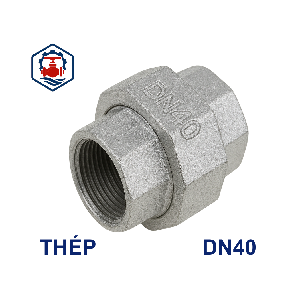 Rắc co ren mạ kẽm DN40 2 Rắc co ren mạ kẽm DN40