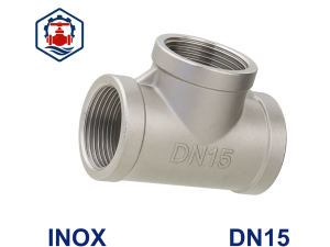 Tê ren inox DN15